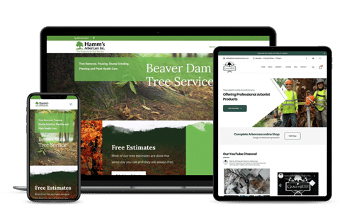 tree work website design responsive mockup layout1